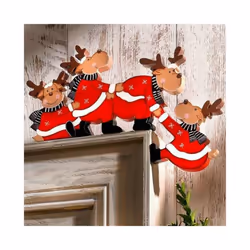 1pcs Christmas Door Frame Decoration Santa Elk Wooden  Door Frame Christmas Decorations Decor Home New Year Gifts