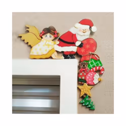 1pcs Christmas Door Frame Decoration Santa Elk Wooden  Door Frame Christmas Decorations Decor Home New Year Gifts