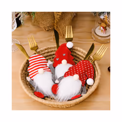 Xmas Cutlery Bag Santa Claus Knife Fork Storage Pocket Bag Christmas New Year Tableware Decorations Home Ornament