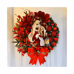 Christmas Wreath Outdoor Xmas Decorations Signs Home Garden Office Porch Front Door Hanging Garland  New Year Decor