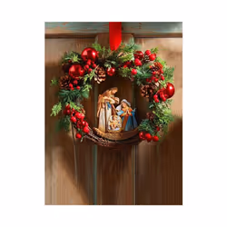 Christmas Wreath Outdoor Xmas Decorations Signs Home Garden Office Porch Front Door Hanging Garland  New Year Decor