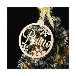Custom Christmas Tree Baubles Christmas Tree Decor Personalized Ornament Laser Cut Names Christmas Custom Gift Tags Name De - Round  10CM, Mirror Gold