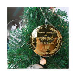 Personalized Christmas Ornaments 2022,Acrylic Gold 1st Christmas Married Ornament First Christmas Ornament Gifts for Baby - 1 PCS, Style G