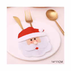 Noel Christmas Decorations for Home Dinner Table Decor  Christmas Gift Tableware Fork Knife Holder Bag Navidad