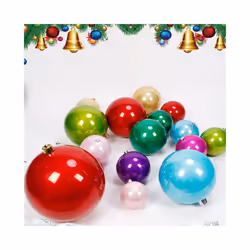 Red Christmas Balls for Home Decoration, Big Ornament Ball, Large Ball, - 12cm 2pcs, Pink