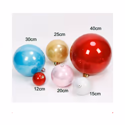Red Christmas Balls for Home Decoration, Big Ornament Ball, Large Ball, - 12cm 2pcs, Pink