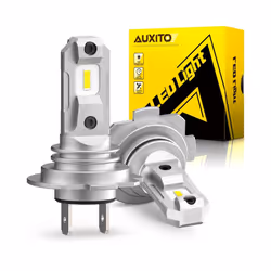 AUXITO 2x Fanless H7 LED Lights 1:1 Mini Size Head Lamp Wireless 12000LM CSP LED Chips H7 Car LED Headlight Bulb 6500K White ...