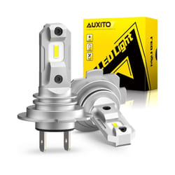 AUXITO 2x Fanless H7 LED Lights 1:1 Mini Size Head Lamp Wireless 12000LM CSP LED Chips H7 Car LED Headlight Bulb 6500K White 12V - H7, 6500K White