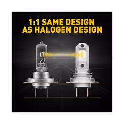 AUXITO 2x Fanless H7 LED Lights 1:1 Mini Size Head Lamp Wireless 12000LM CSP LED Chips H7 Car LED Headlight Bulb 6500K White 12V - H7, 6500K White