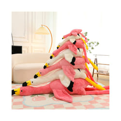 190cm Super Soft Flamingo Doll Rag Doll Plush Toy Big Goose Bed To Accompany You To Sleep  Doll Birthday GiftStuffed Animals - pink, 130cm