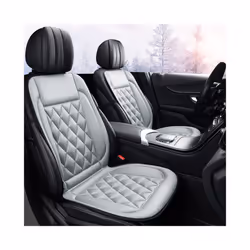 New Auto Electric Heated Pad 12V Heated Car Seat Cushion Winter Car Seat Pad Car Heated Seat Covers Universal Conjoined Supplies - 2 Elegant grey