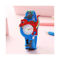 Kids 3D Dinosaur Silicone Quartz Watch - Blue