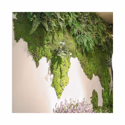 1x1m Simulation Artificial Moss Grass Turf Mat Wall Green Plants DIY Home - Black Coffee Dot