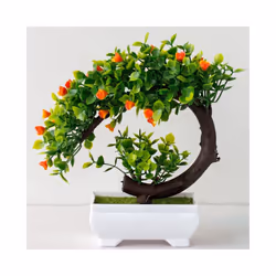 Buy5get2 free Artificial Plants Bonsai Simulated Tree Potted Plants Fake - Orange