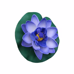 Buy5get2 free Mini Lotus Artificial Flower Floating Fake Lotus Plant Lifelike - Blue