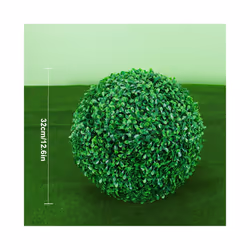 Artificial Plant Boxwood Topiary BallFaux Plants Decorative Grass Balls - Peanut 32cm