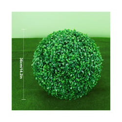Artificial Plant Boxwood Topiary BallFaux Plants Decorative Grass Balls - Peanut 36cm