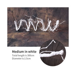 300cm Artificial Fake Plants Tree Twigs Cherry Branches Liana Wall Hanging - Medium in white