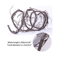 300cm Artificial Fake Plants Tree Twigs Cherry Branches Liana Wall Hanging - Medium in brown