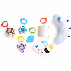 baby Einstein, 4-in-1 Kickin' Tunes and Language Discovery Play Gym with Piano, Mat with Detachable Activity Toys, Lights