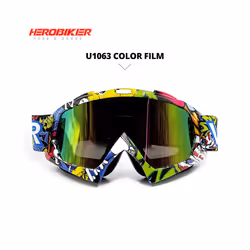 Motocross Goggles Cycling Motorcycle Goggles Ski Glasses Snowboard Moto - U1063 Colorful