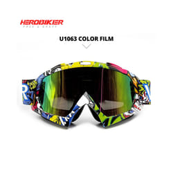 Motocross Goggles Cycling Motorcycle Goggles Ski Glasses Snowboard Moto - U1063 Colorful