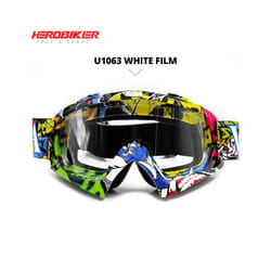 Motocross Goggles Cycling Motorcycle Goggles Ski Glasses Snowboard Moto - U1063 White