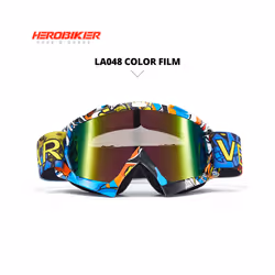 Motocross Goggles Cycling Motorcycle Goggles Ski Glasses Snowboard Moto - LA048 Colorful
