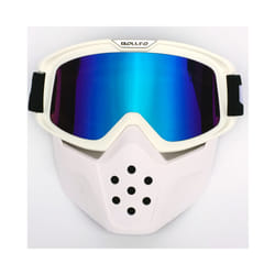 Mask Goggles Motocross Goggles For Motorcycle Shark Helmet Glasses Retro - BOF-40 White Color