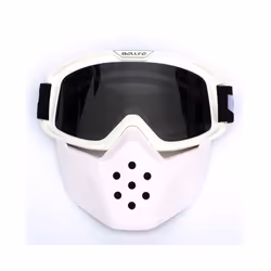 Mask Goggles Motocross Goggles For Motorcycle Shark Helmet Glasses Retro - BOF-40 White Black