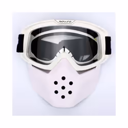 Mask Goggles Motocross Goggles For Motorcycle Shark Helmet Glasses Retro - BOF-40 White Clear
