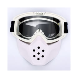 Mask Goggles Motocross Goggles For Motorcycle Shark Helmet Glasses Retro - BOF-40 White Clear