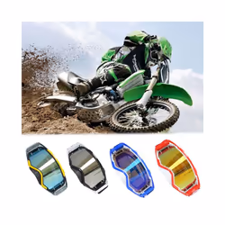Cool Motorcycle Goggles Outdoor Cycling Motocross Helmet Glasses Riding - red