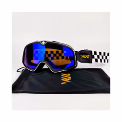 Motorcycle Goggles Retro Ski Sunglasses Motocross Glasses Wide Vision - WX-BGZ-BLUE