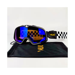 Motorcycle Goggles Retro Ski Sunglasses Motocross Glasses Wide Vision - WX-BGZ-BLUE