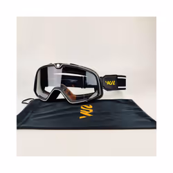 Motorcycle Goggles Retro Ski Sunglasses Motocross Glasses Wide Vision - WX-BTW-CLEAR