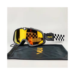 Motorcycle Goggles Retro Ski Sunglasses Motocross Glasses Wide Vision - WX-BGZ-RED