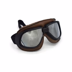 Evomosa Brown Leather Goggles Glasses Wwii Raf Vintage Pilot For Harley