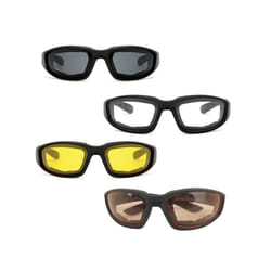 Fashionable Motorcycle Glasses Windproof Men Vintage Retro UV Motorbike - black-yellow