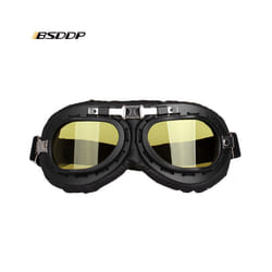 Retro Motorcycle Goggles Glasses Vintage Moto Classic Goggles for Harley - Yellow