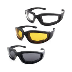 Windproof Motorcycle Glasses Men Vintage Retro UV Motorbike Motor Goggles - Black