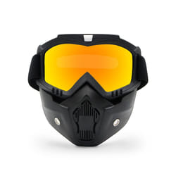 Motorcycle Goggles Off-Road Helmet Goggles Windproof Glasses Goggles Mask - Faux Red lens