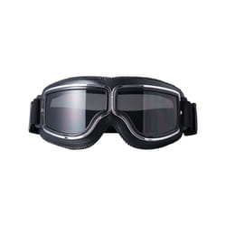 Retro Motorcycle Glasses Men Moto Racing Motocross Windproof Retro Goggles - Gray and Black