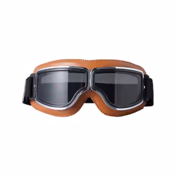 Retro Motorcycle Glasses Men Moto Racing Motocross Windproof Retro Goggles - Gray and Brown