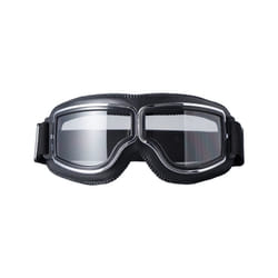 Retro Motorcycle Glasses Men Moto Racing Motocross Windproof Retro Goggles - Clear and Black