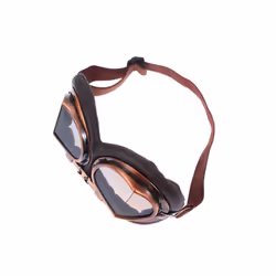 1Pc Retro Vintage Pilot Goggles Motor Protective Gear Glasses Snowboard - brown-Grey