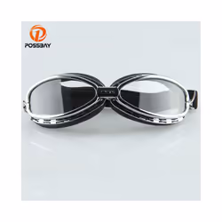 Motorcycle Goggles Clear Lens Ski Goggles Retro Pilot Glasses Sports