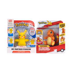 WCT Pokemon Electronic Interactive My Partner Pikachu- Charmander-Reacts - pika char 2PCS
