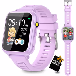 Kids Smart Watch ,24 Game Smart Watch For Kids, Fashion Smartwatches For Children 3-14 Great Gifts To Girls Boys (blue) - Pur ...