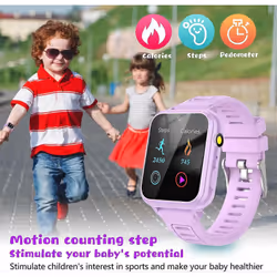 Kids Smart Watch ,24 Game Smart Watch For Kids, Fashion Smartwatches For Children 3-14 Great Gifts To Girls Boys (blue) - Purple